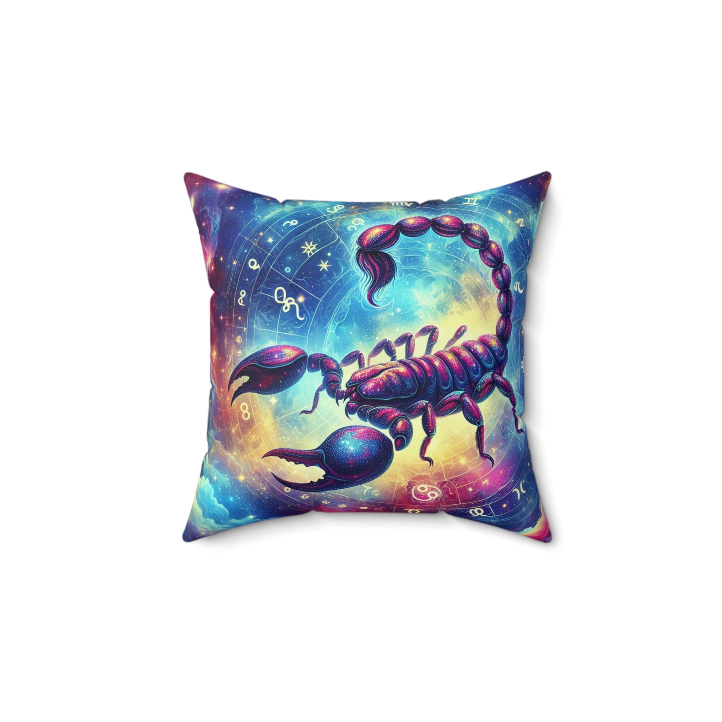 Scorpio Vibes Colorful Square Pillow - Bold Zodiac Comfort