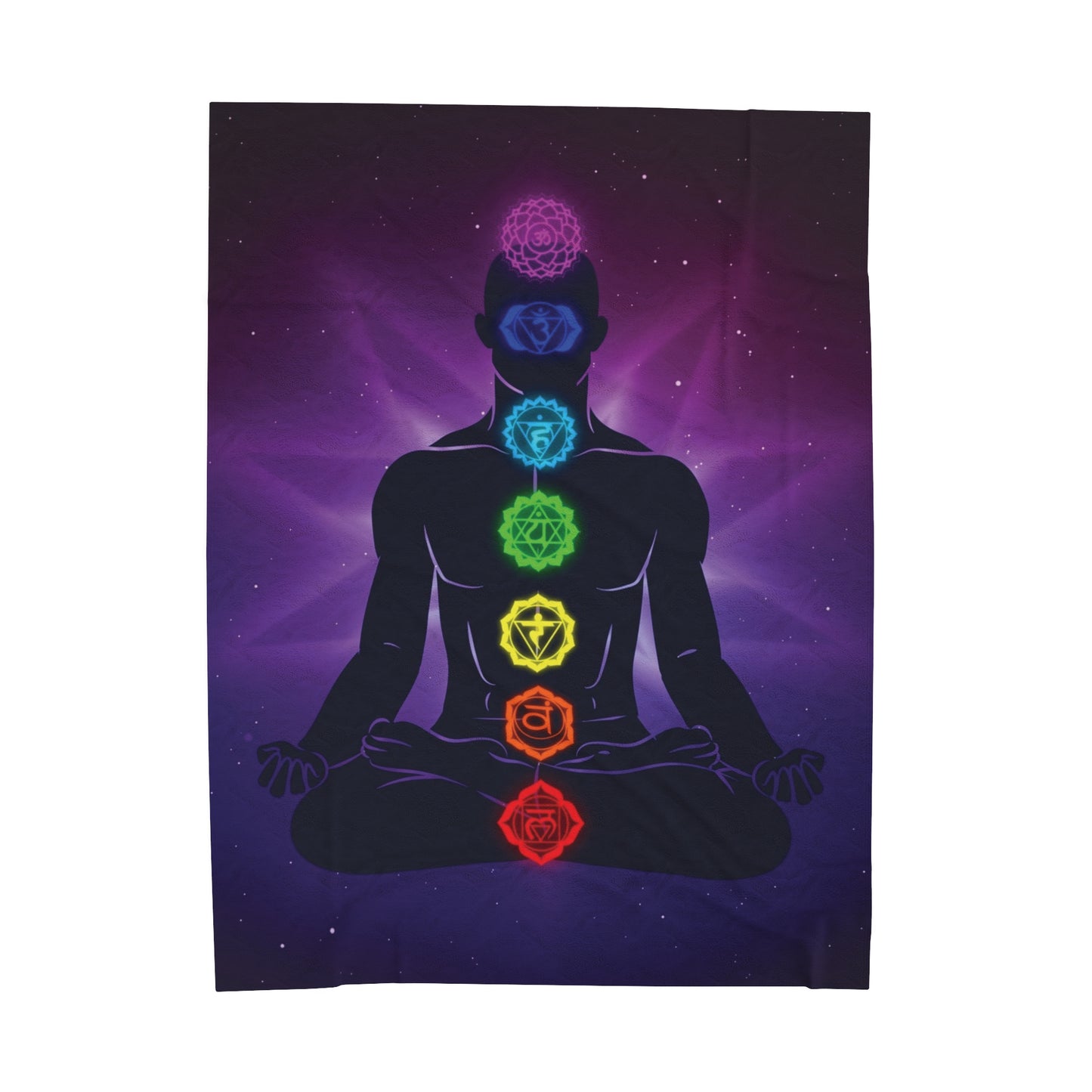 Seven Chakra Meditation Plush Blanket - Cozy Energy Alignment