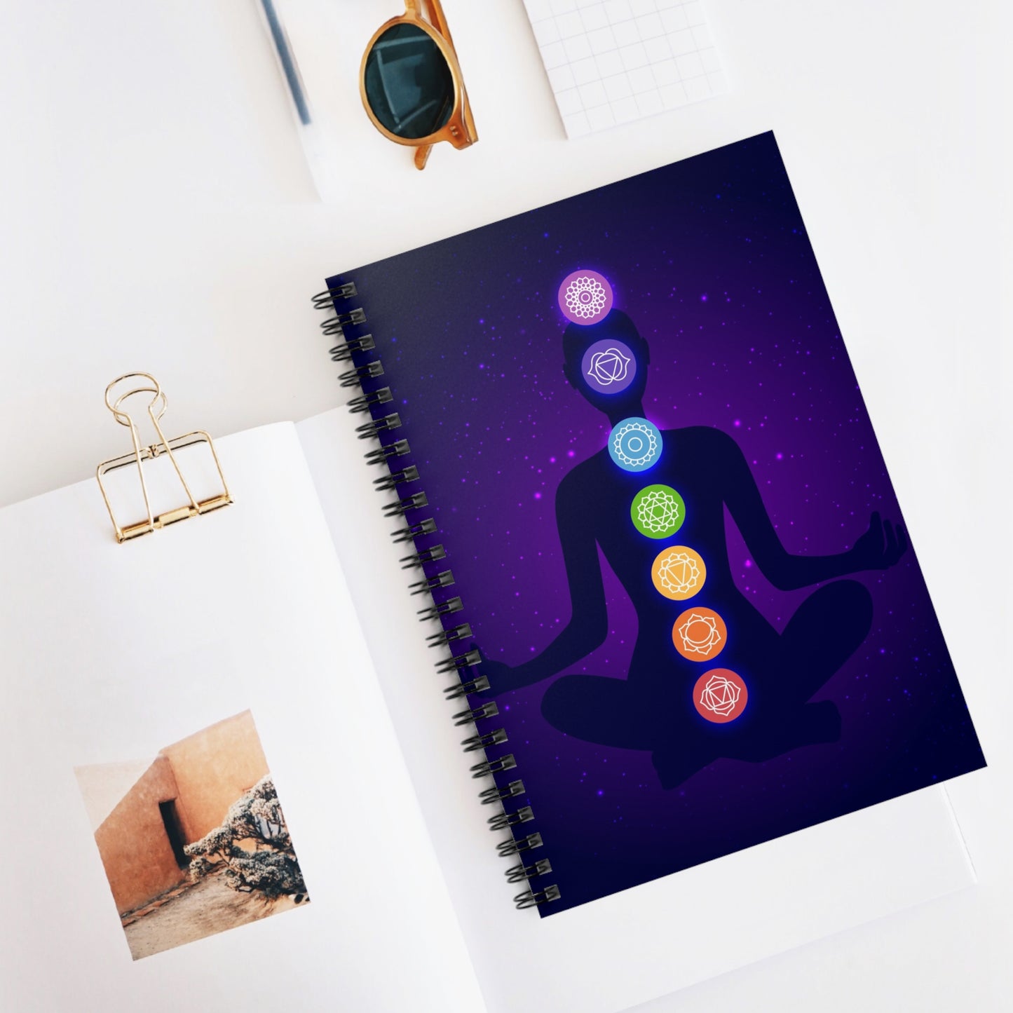 "Chakra Meditation" Spiral Notebook – Ruled Lines for Inspired Thoughts