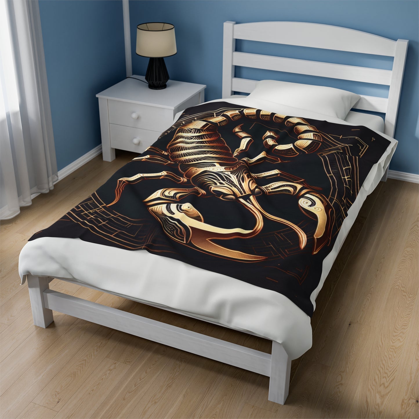 Scorpio Mystique Black Plush Blanket - Cozy Zodiac Comfort