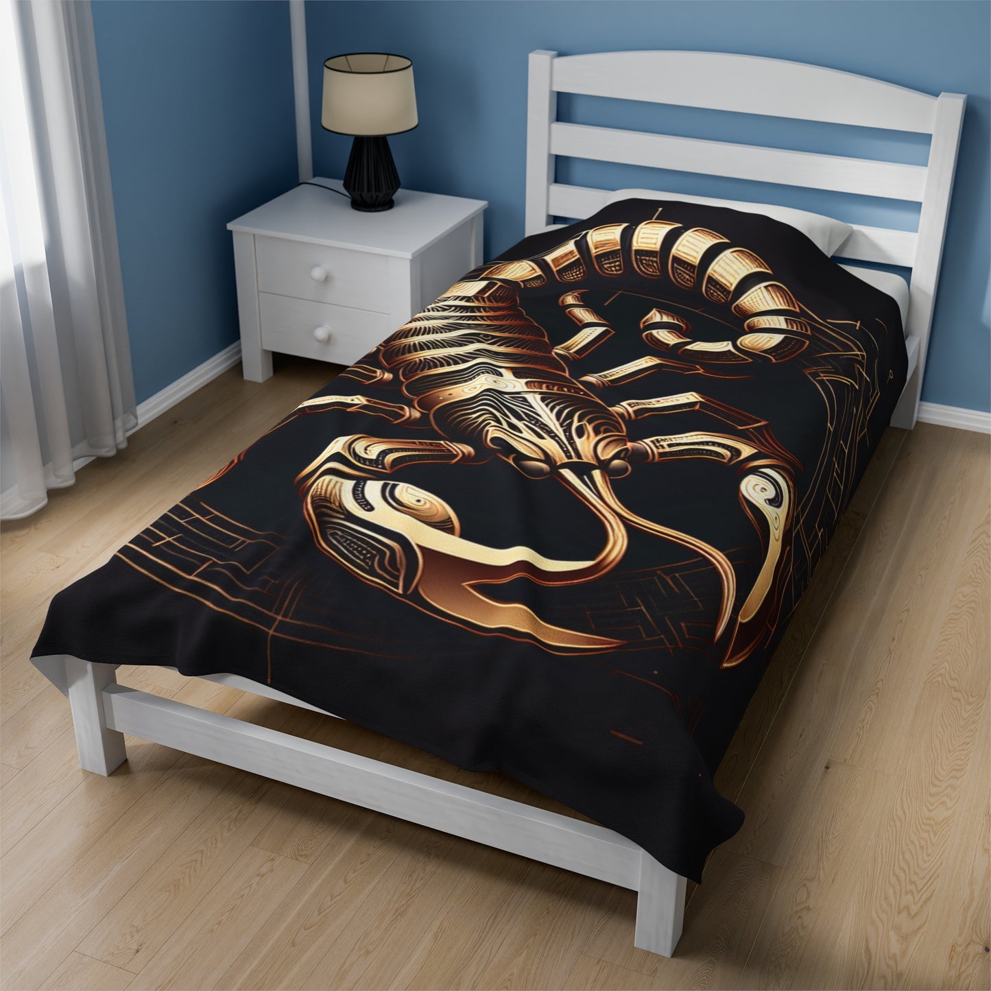 Scorpio Mystique Black Plush Blanket - Cozy Zodiac Comfort