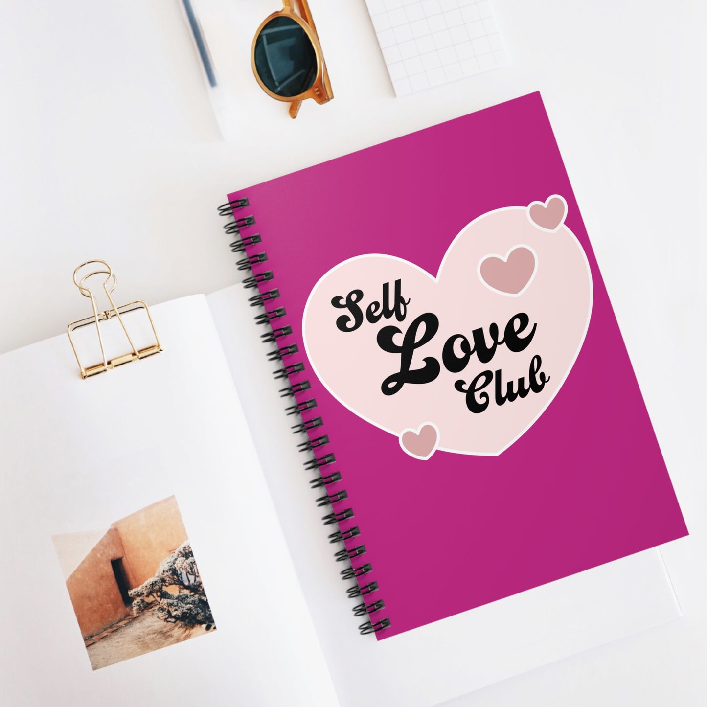 "Self Love Club" Spiral Notebook – Ruled for Your Thoughts