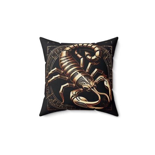 Scorpio Mystique Black Square Pillow - Cozy Zodiac Comfort