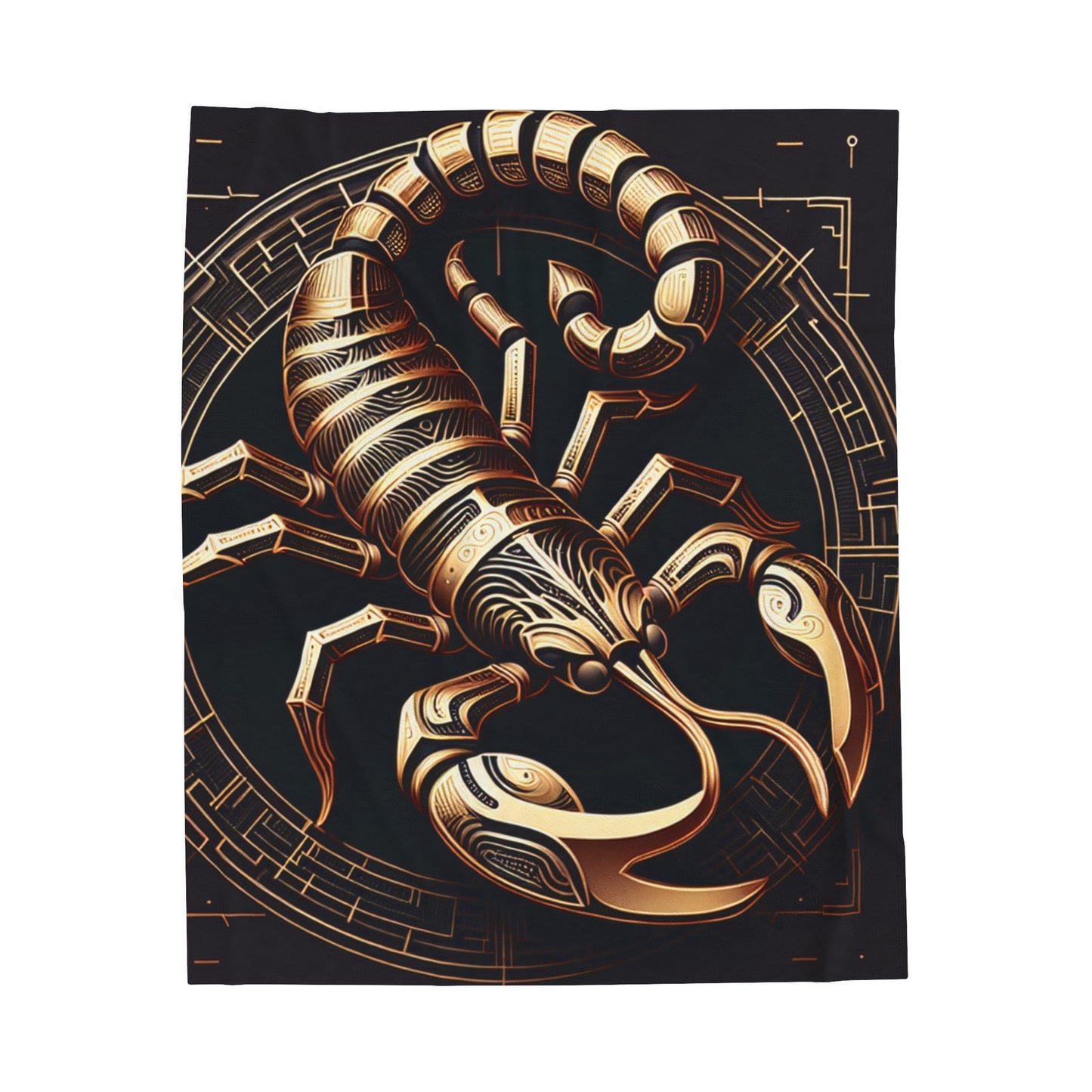 Scorpio Mystique Black Plush Blanket - Cozy Zodiac Comfort