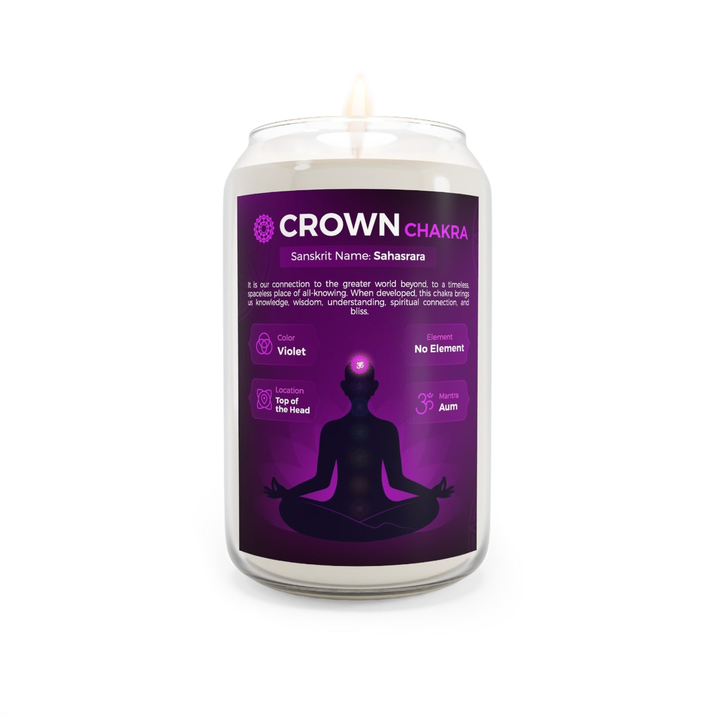 Crown Chakra Meditation Candle, 13.75oz